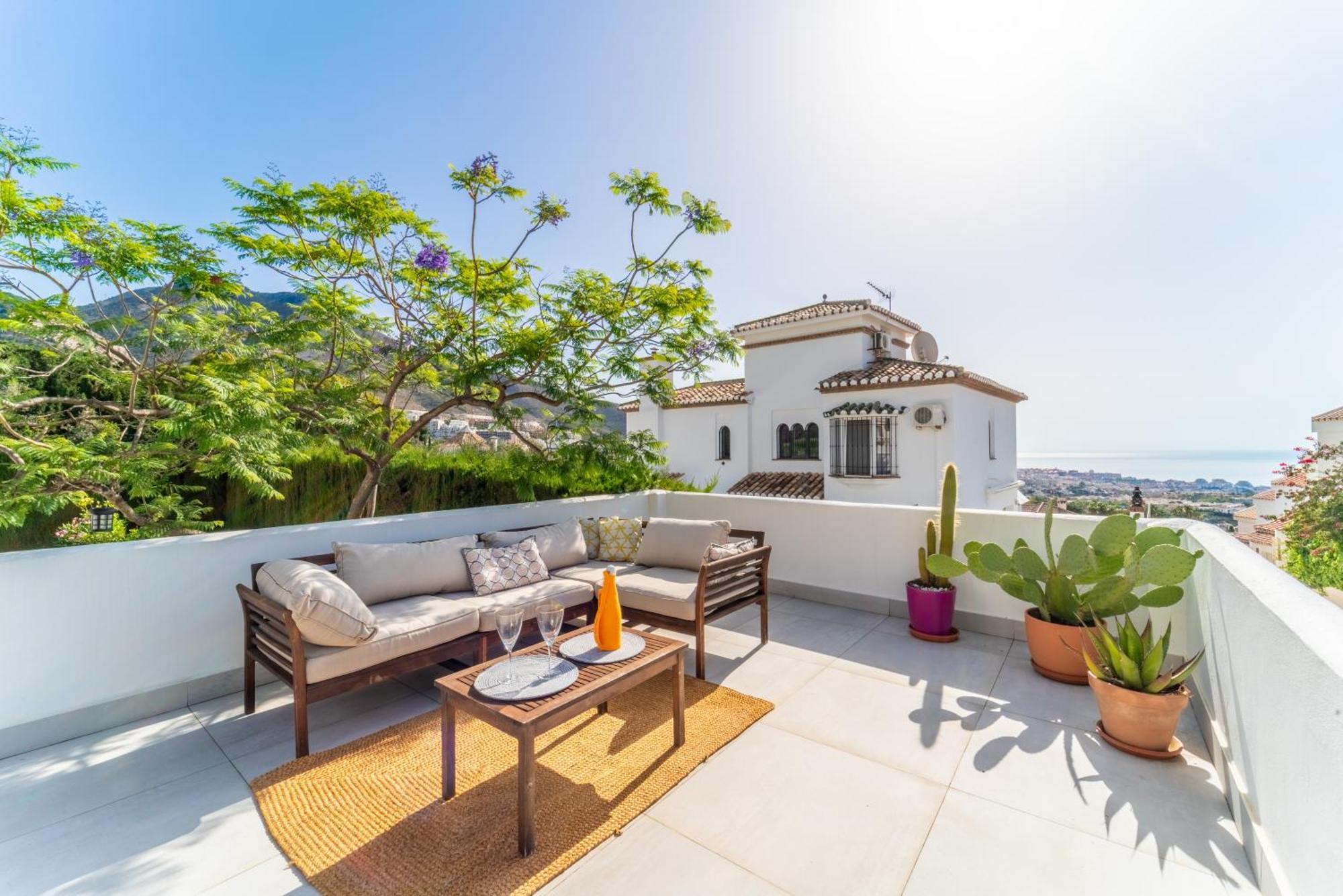 A Terrace With Sea View, 2 Bedrooms Apartment In Benalmádena Buitenkant foto